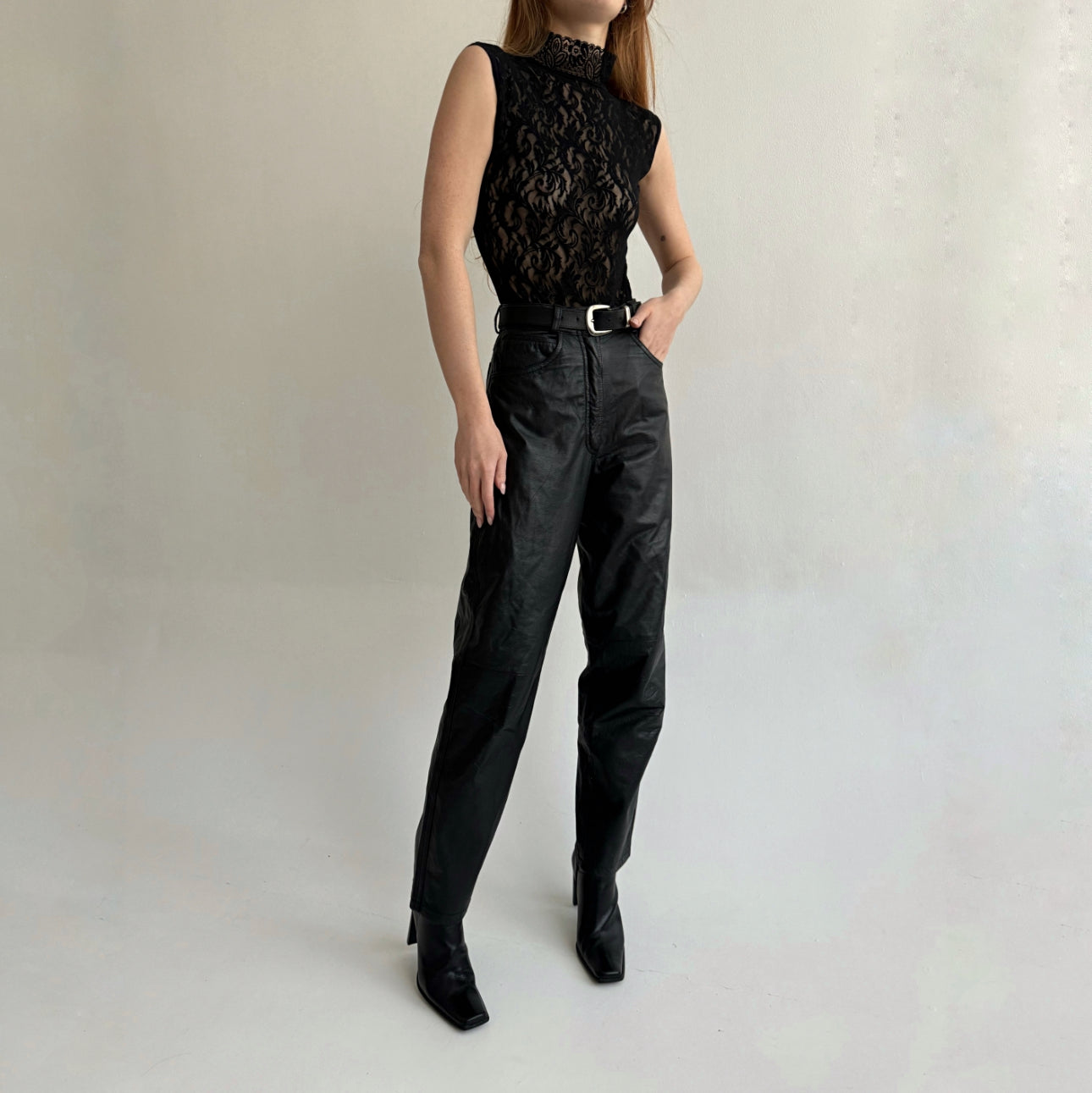 Vintage genuine leather pants