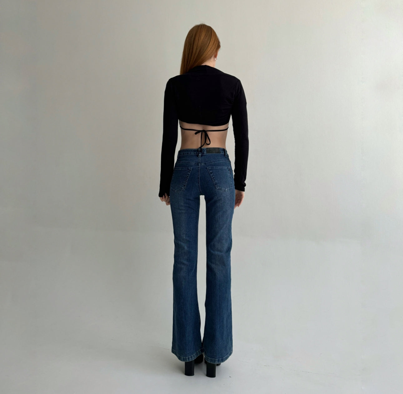 Vintage flared mid rise jeans