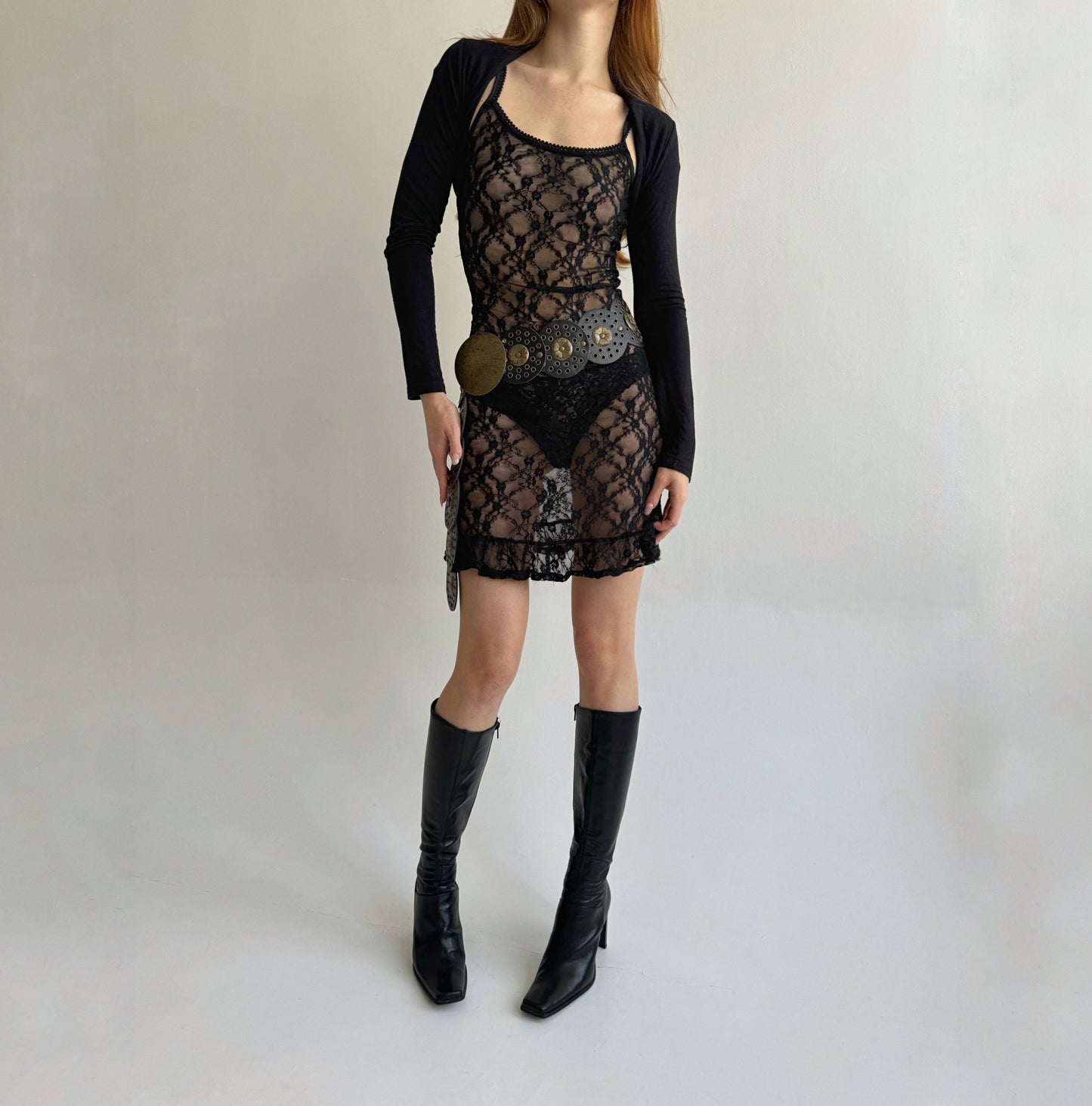 Vintage lace mini dress