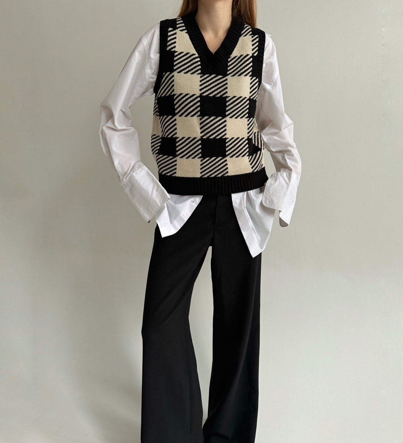 Vintage 65% rayon knitted vest