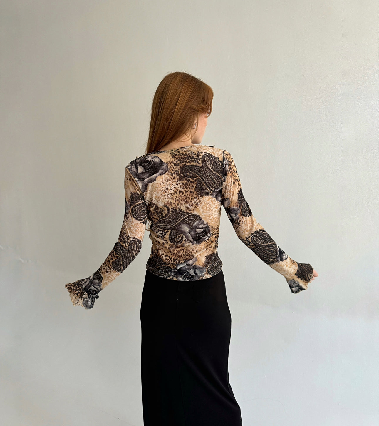 Vintage printed blouse