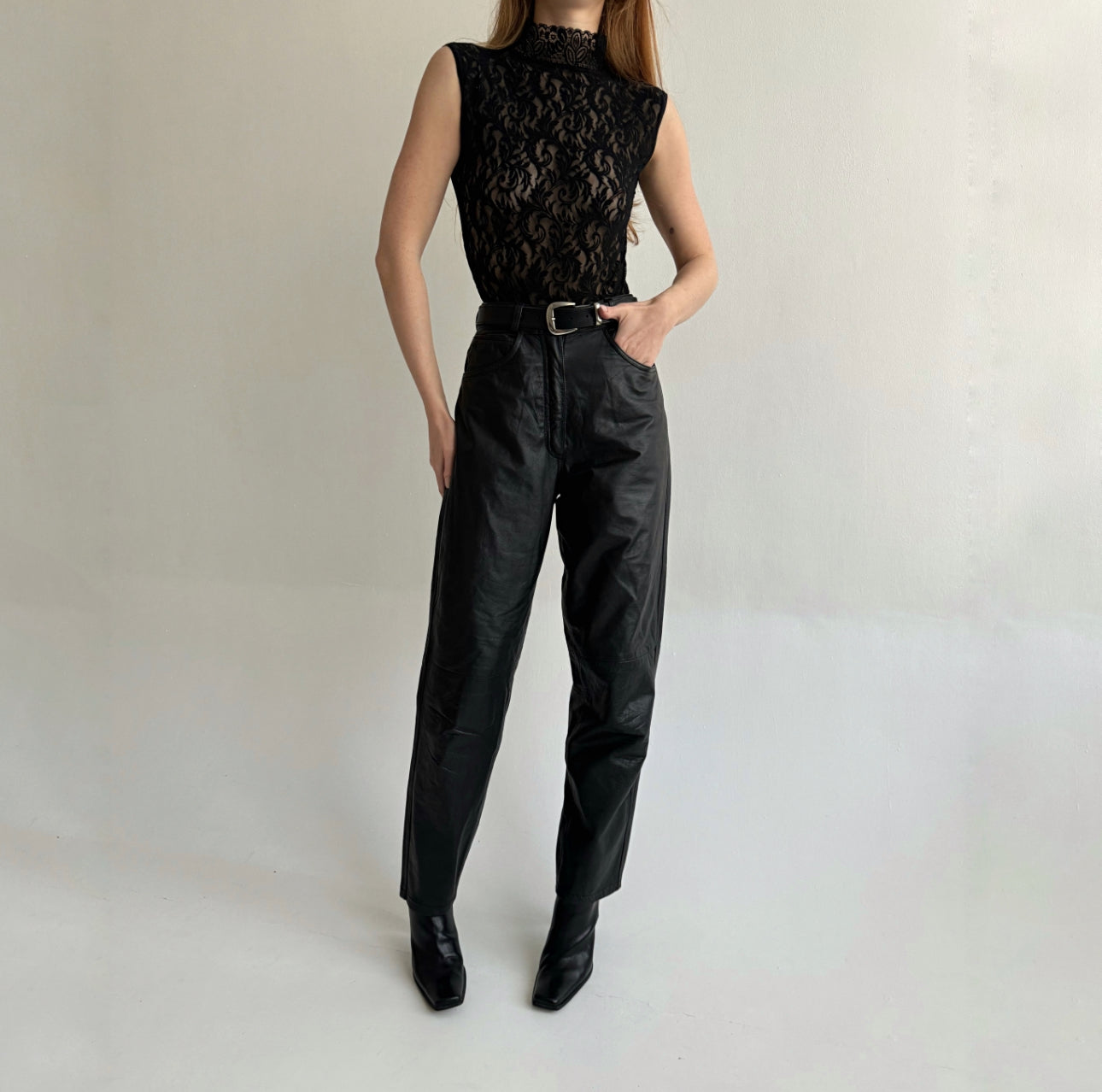 Vintage genuine leather pants