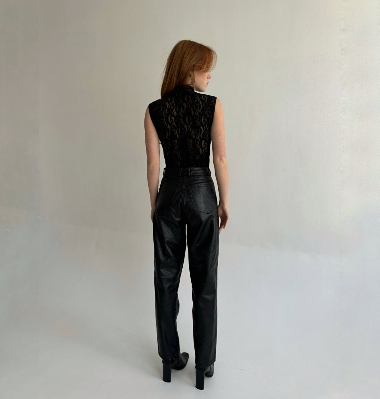 Vintage genuine leather pants