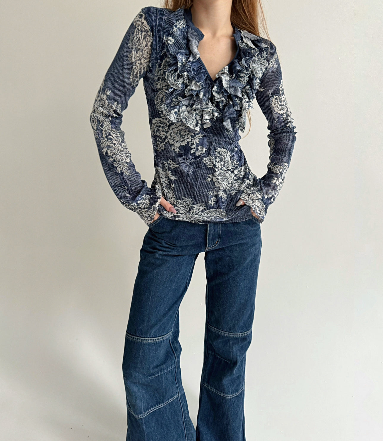 Vintage printed blouse
