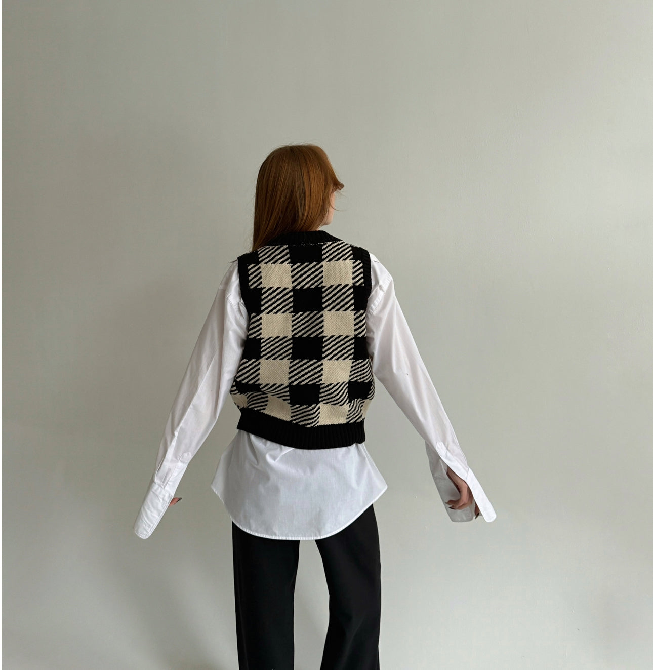 Vintage 65% rayon knitted vest