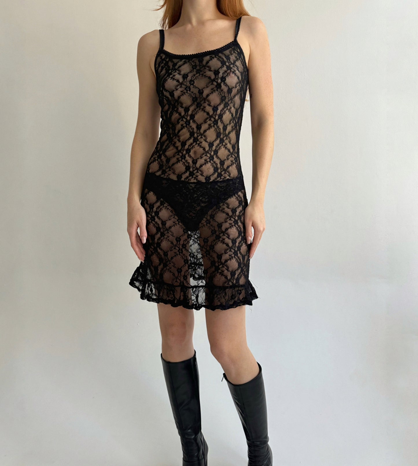 Vintage lace mini dress