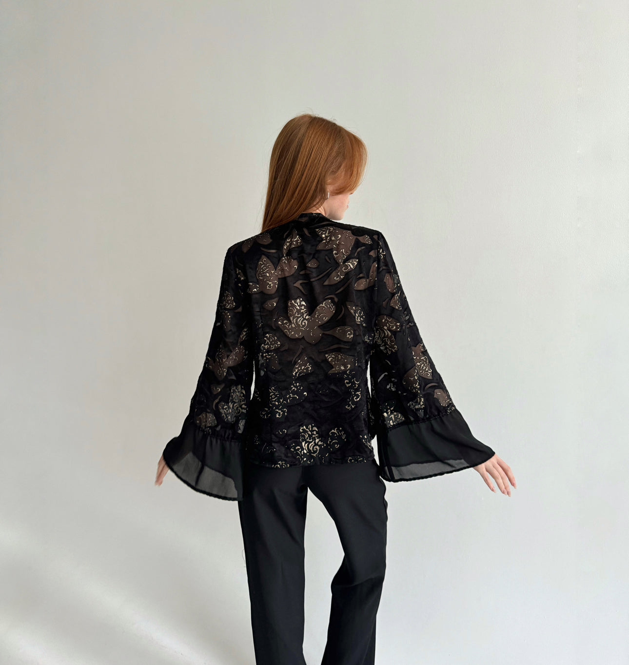 Vintage blouse with mesh details