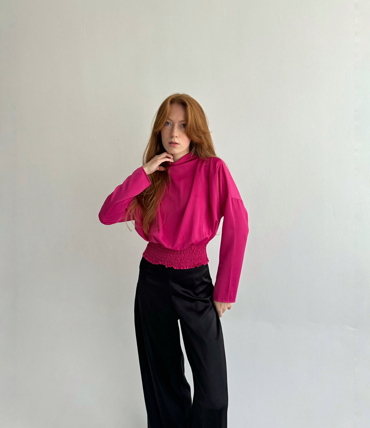 Vintage made in Italy fuchsia blouse