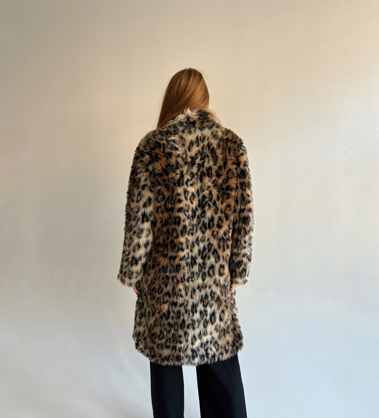 Vintage leopard faux fur
