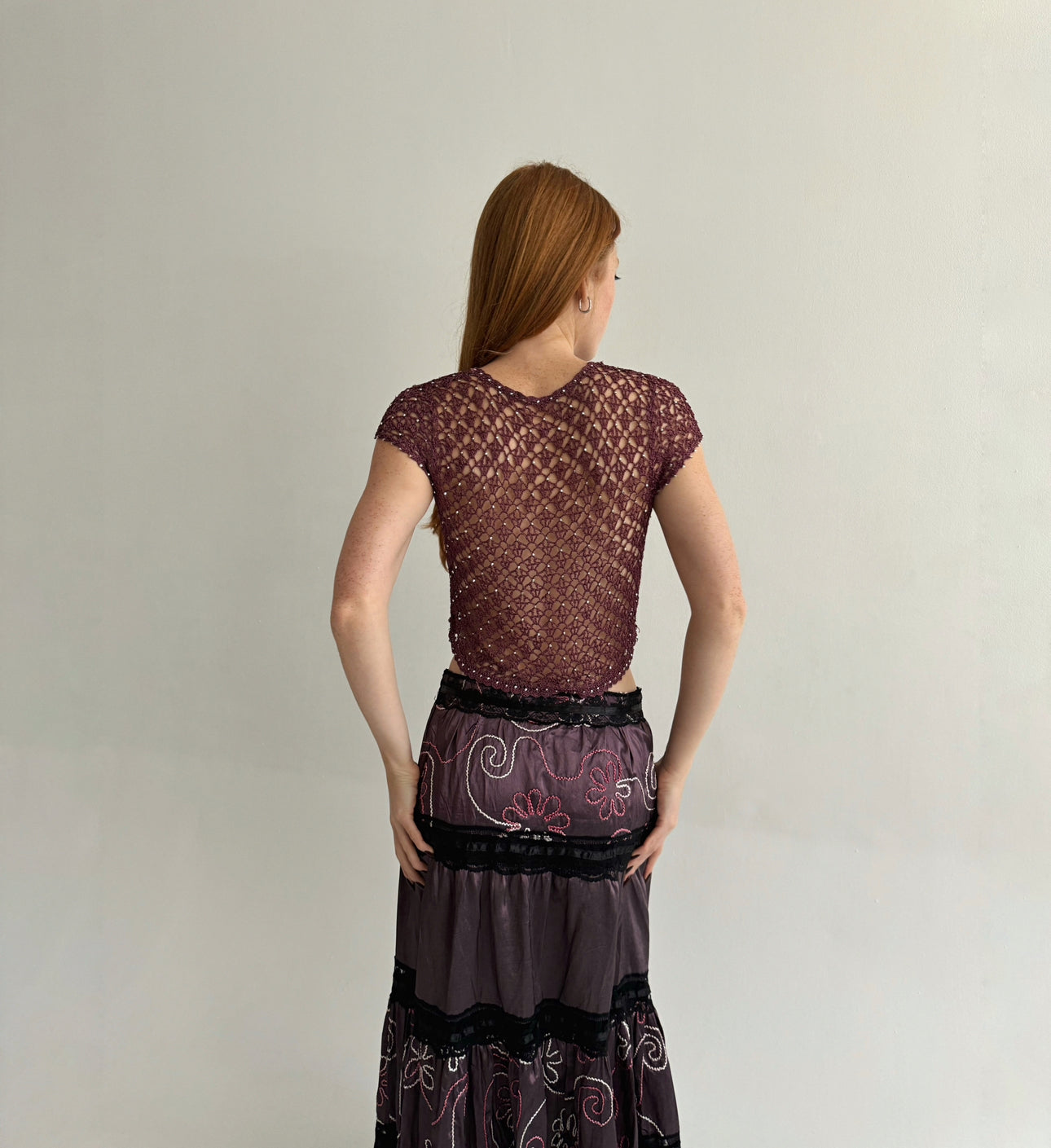 Vintage bolero with silver beads