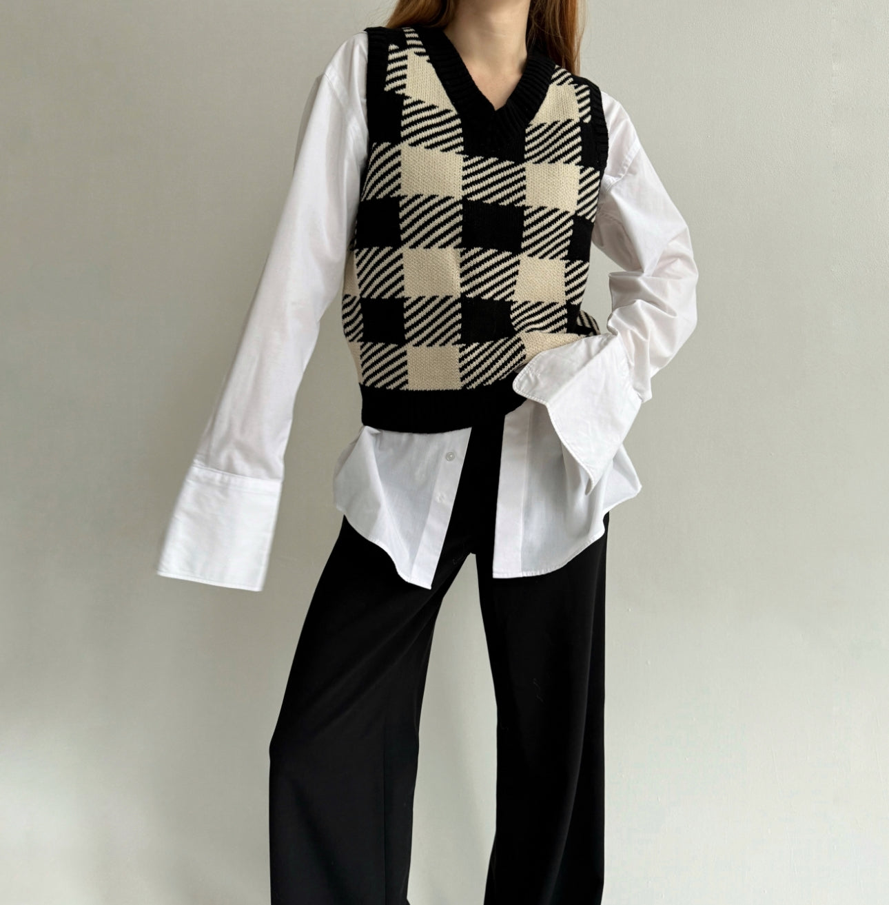 Vintage 65% rayon knitted vest