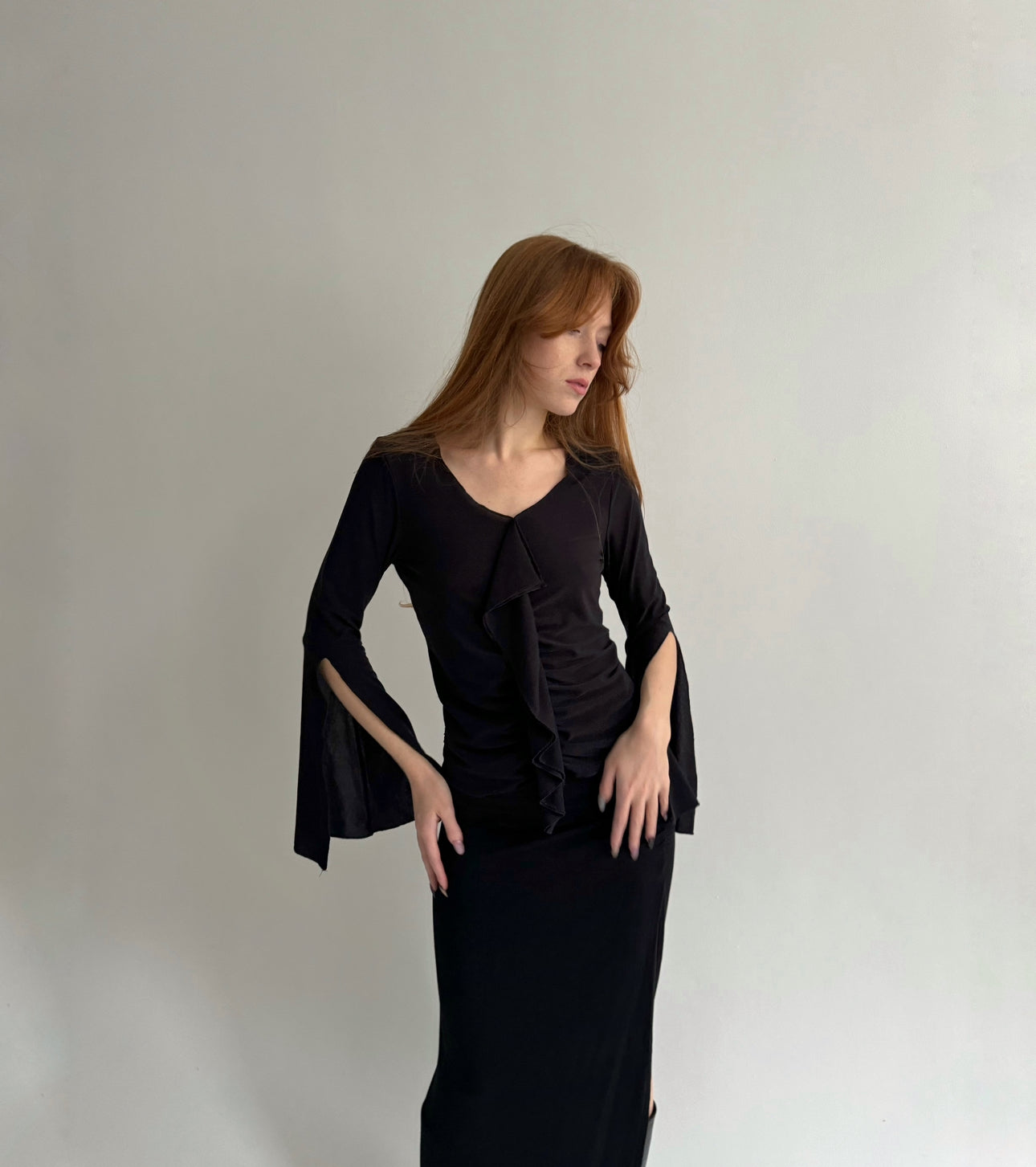 Vintage y2k ruffled blouse
