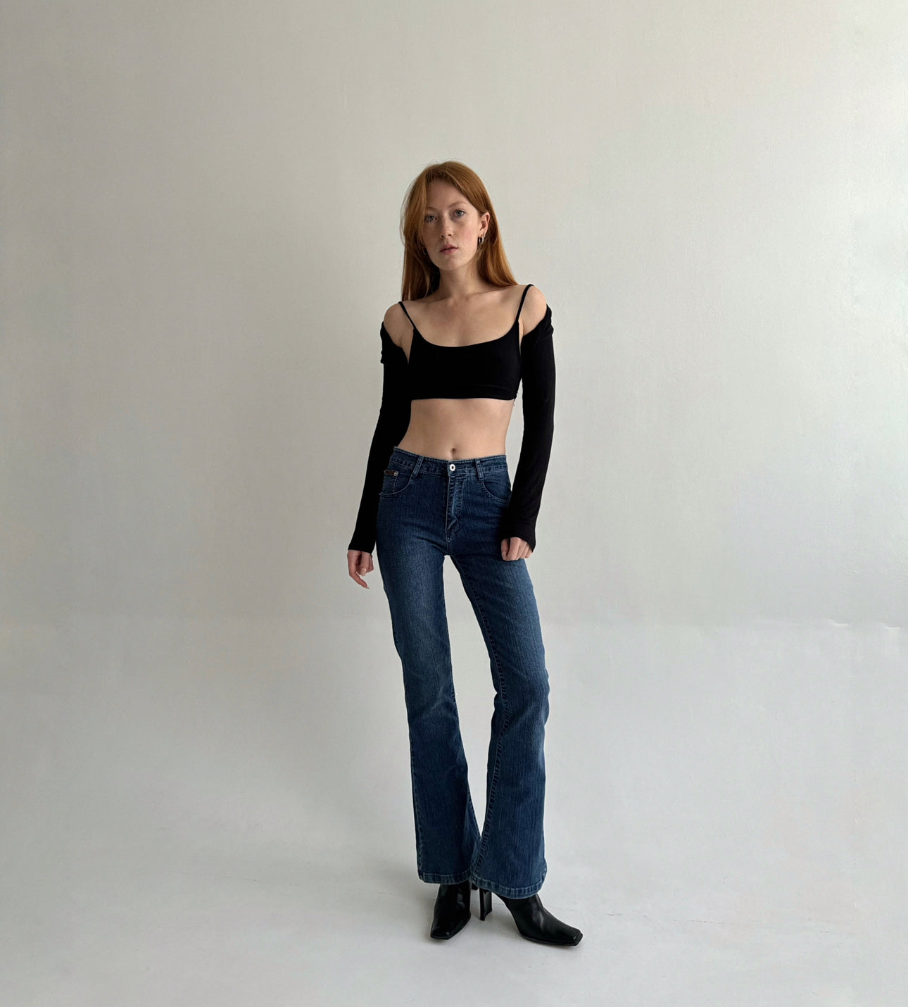 Vintage flared mid rise jeans