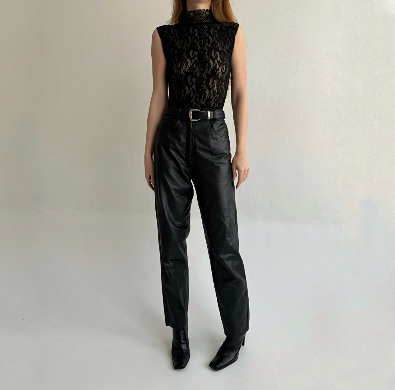 Vintage genuine leather pants