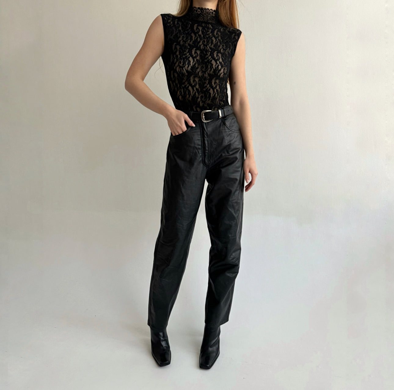 Vintage genuine leather pants