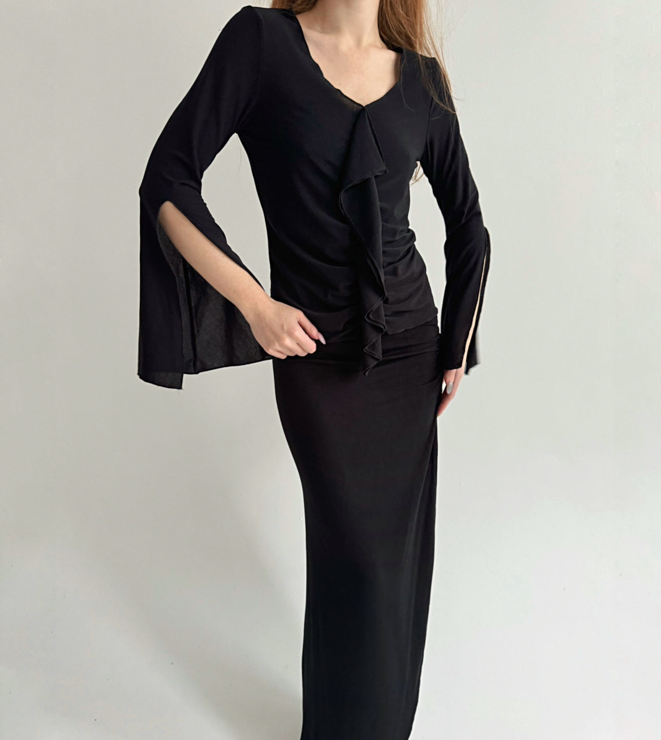 Vintage y2k ruffled blouse
