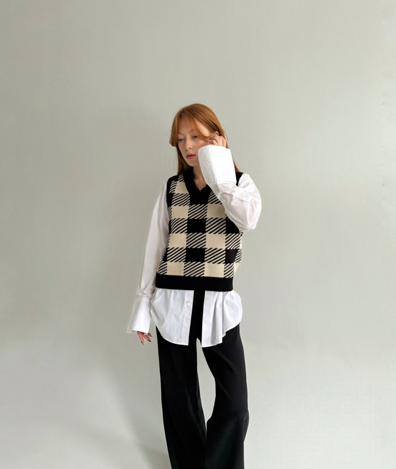Vintage 65% rayon knitted vest