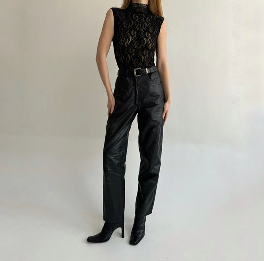 Vintage genuine leather pants