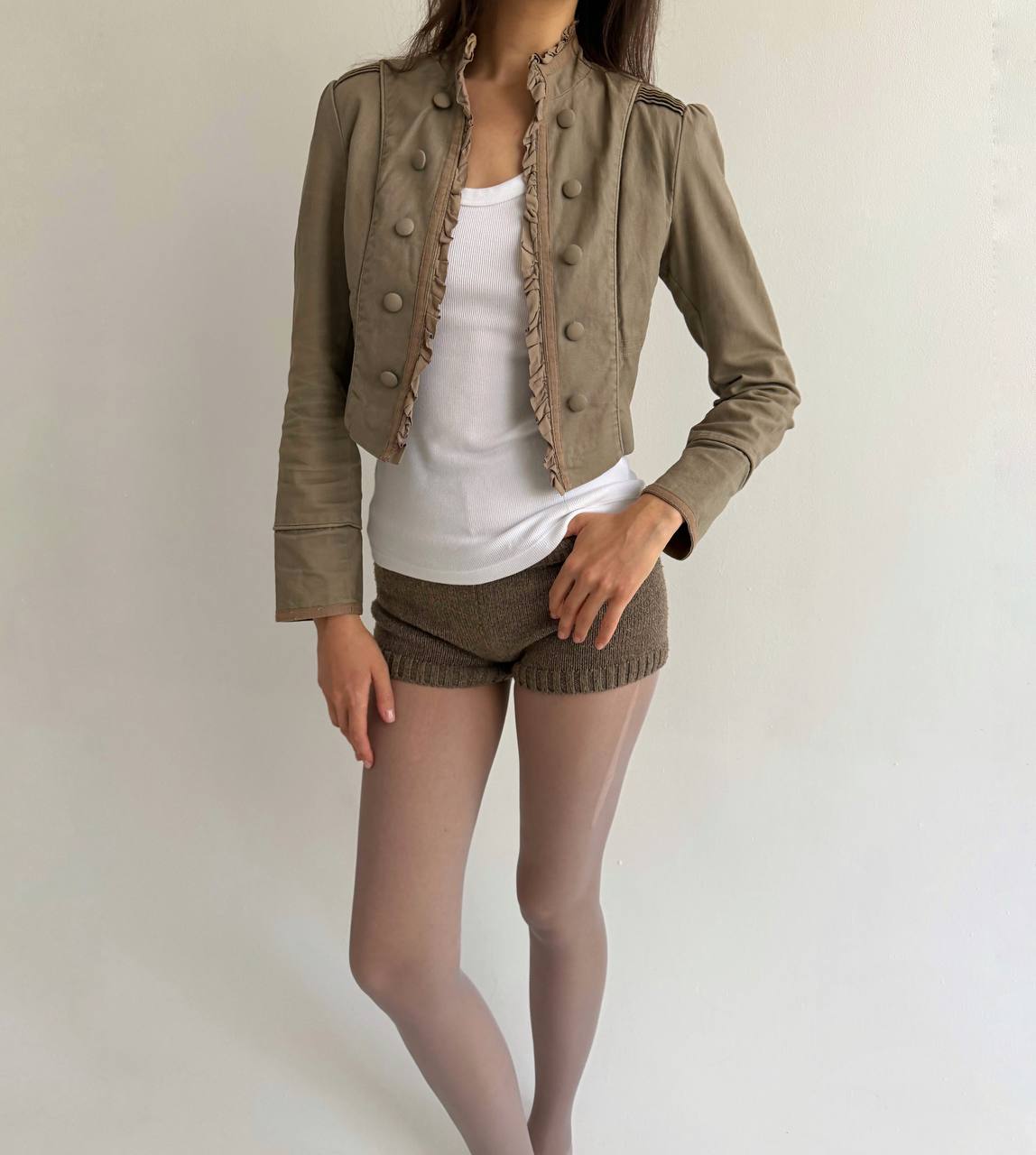 Vintage khaki napoleon jacket