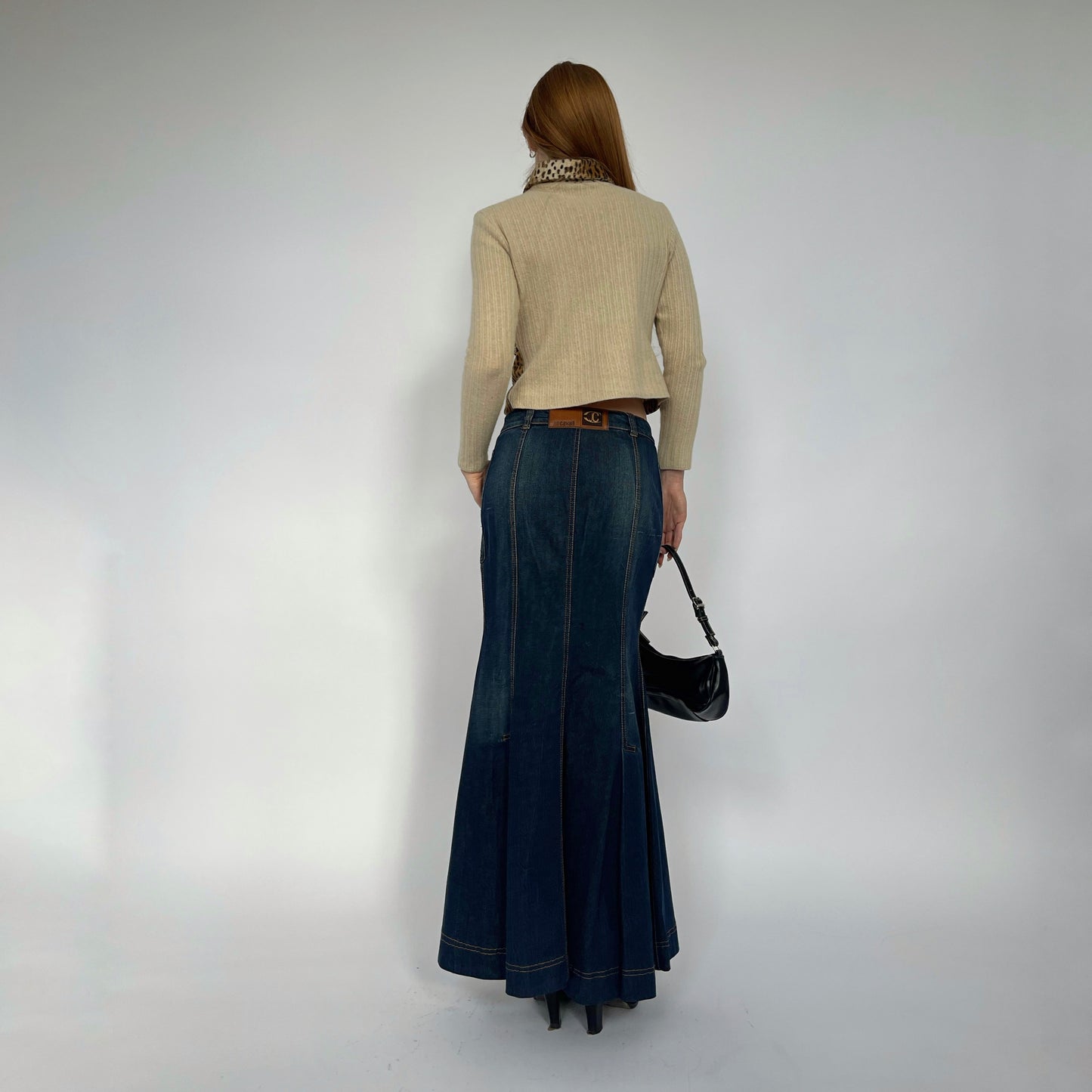 Just Cavalli denim maxi skirt