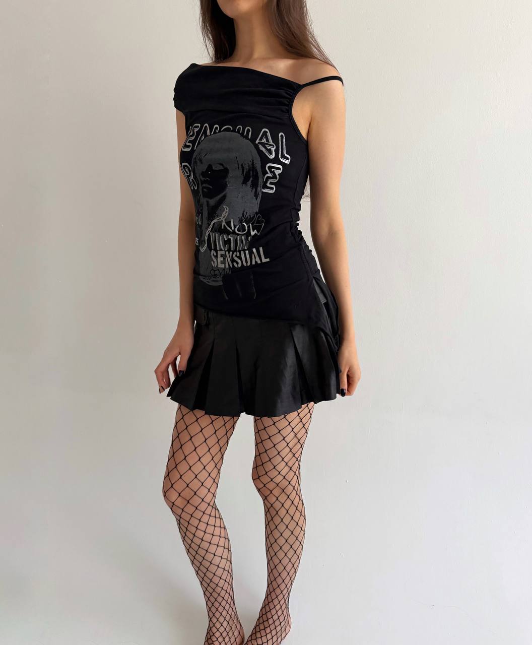 Vintage cotton asymmetrical blouse