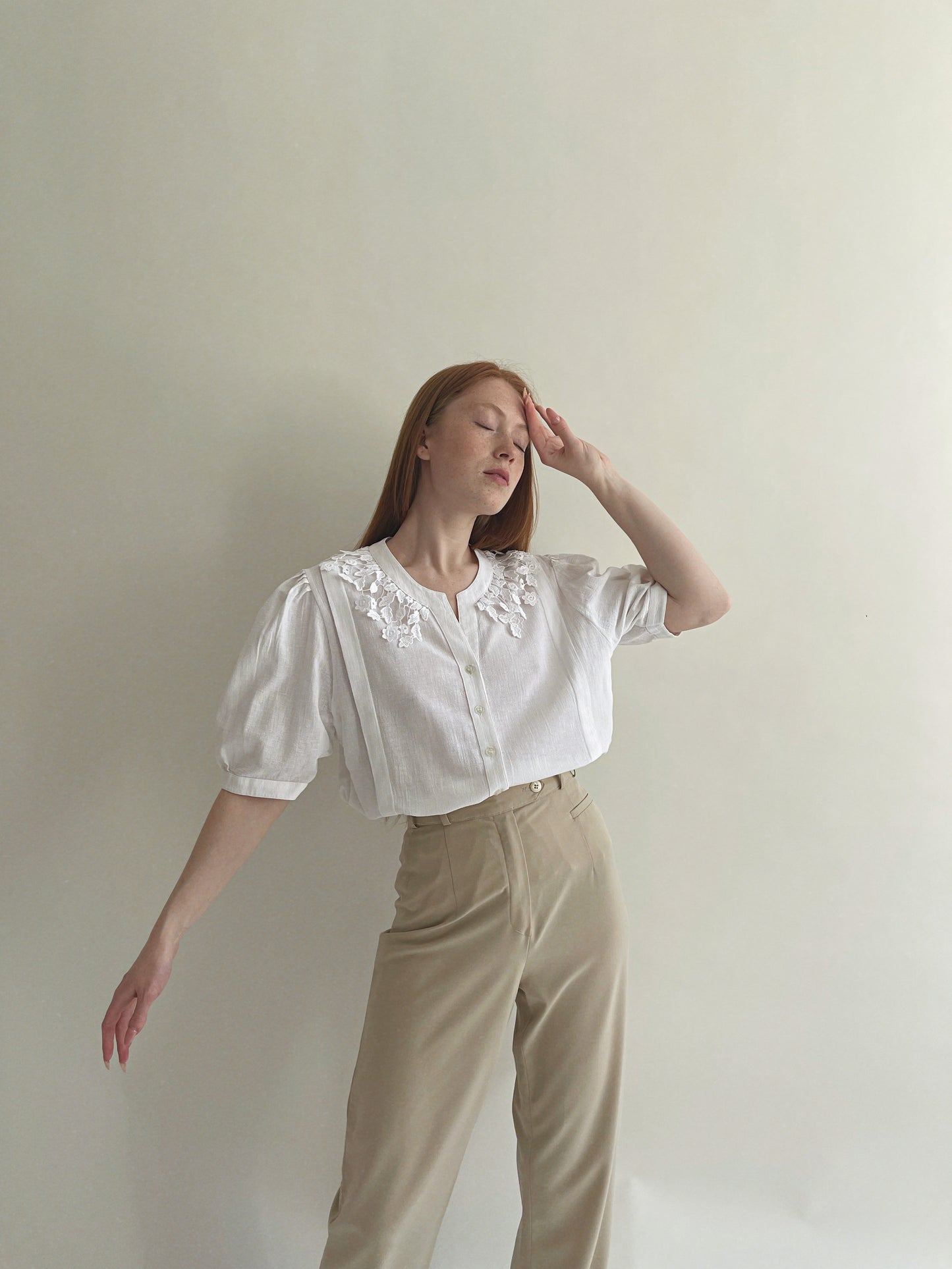 Vintage cotton prairie blouse