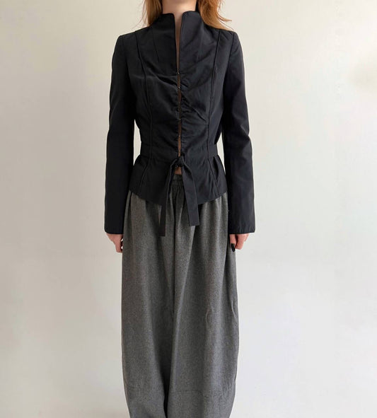 Vintage black 52% cotton blazer