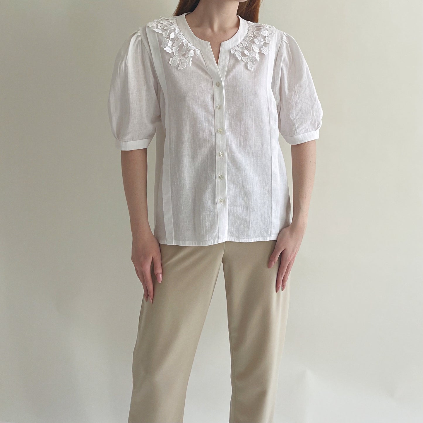 Vintage cotton prairie blouse