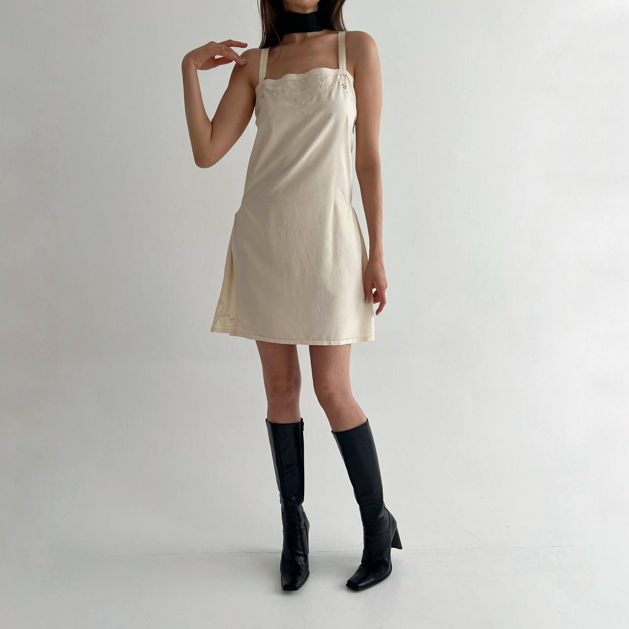1920s antique pure silk slip dress