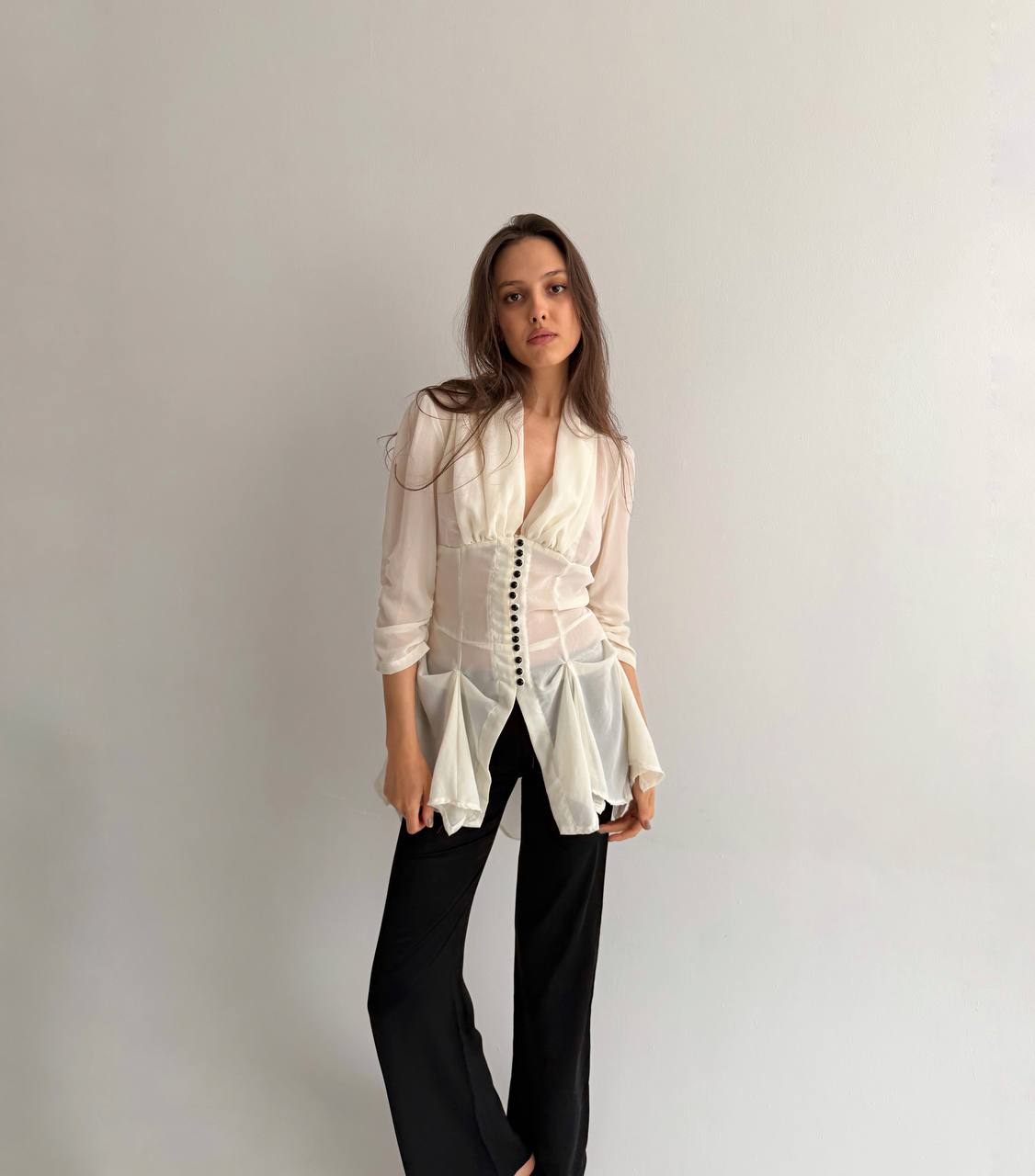 Vintage romantic avant garde blouse