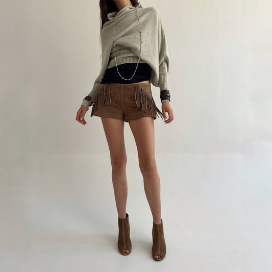 Genuine leather Liu Jo shorts with tassels