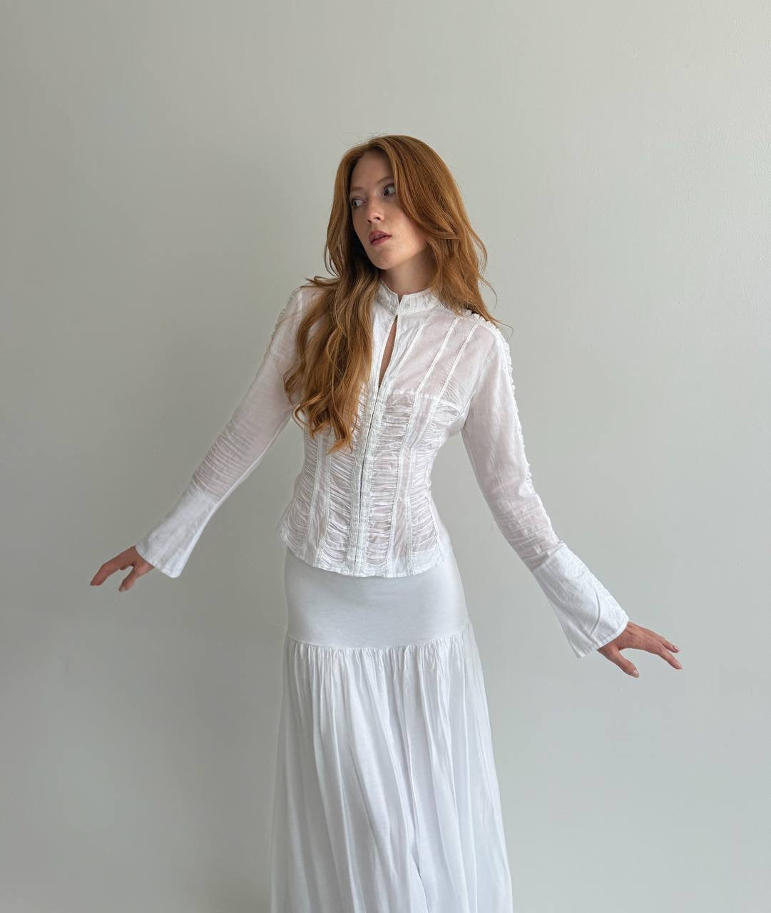 Vintage made in Italy 60% cotton 40% silk skirt