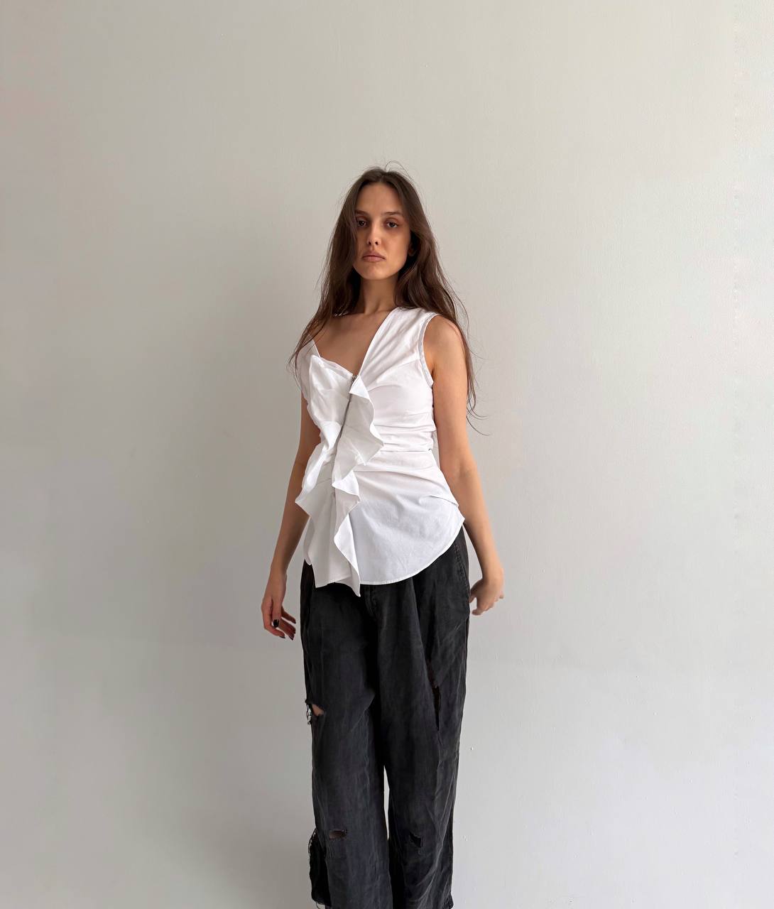 Vintage Plein Sud cotton avant garde blouse