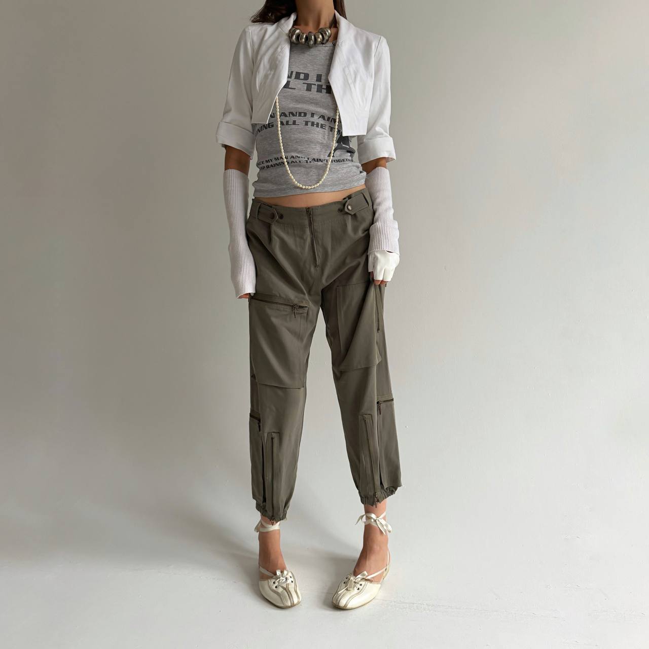 Vintage Plein Sud khaki cargo pants