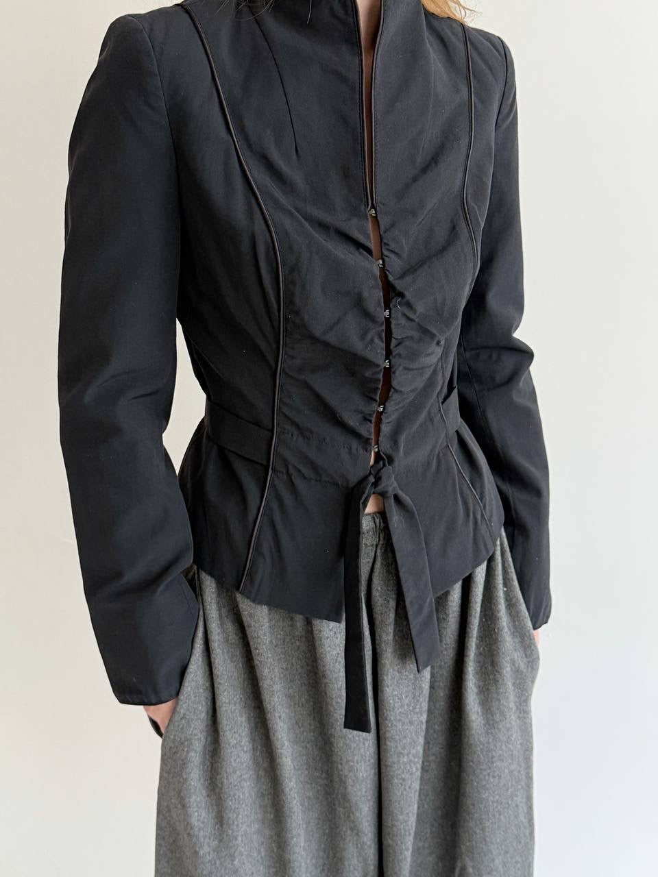 Vintage black 52% cotton blazer