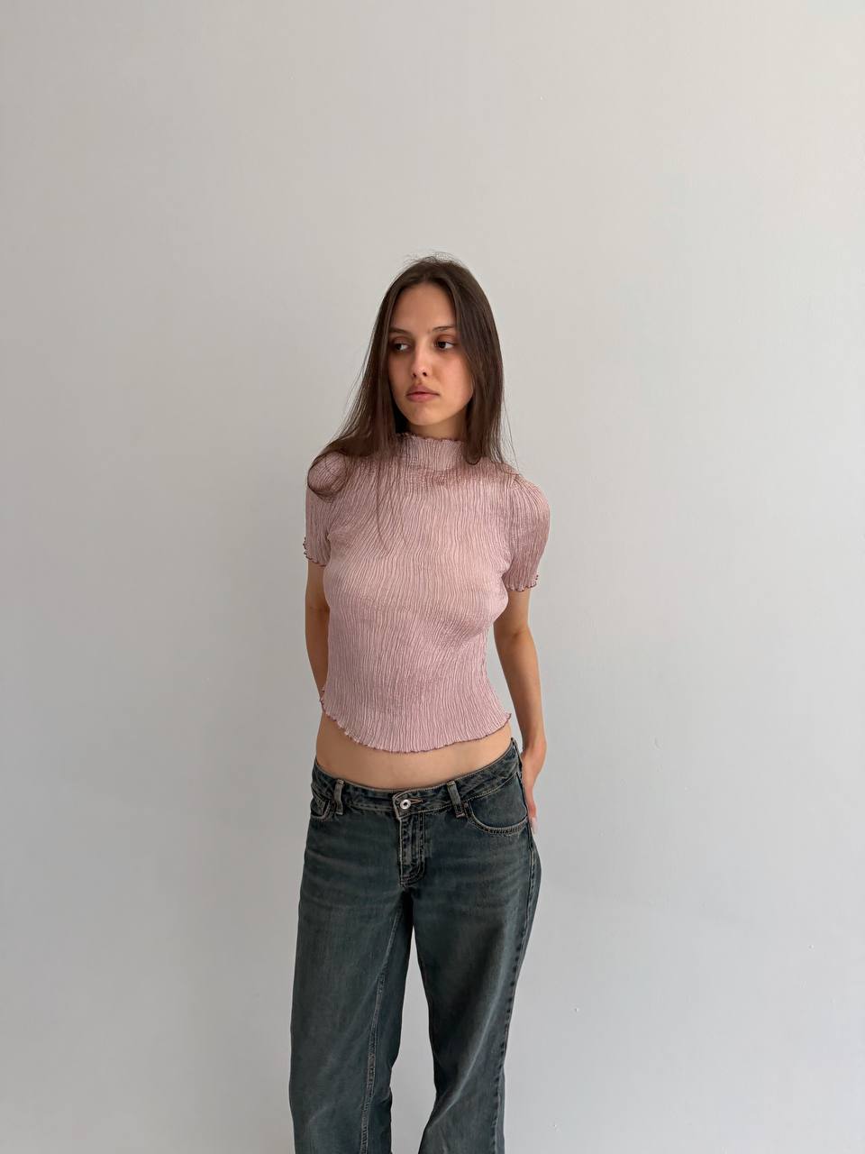 Vintage pleated avant garde blouse