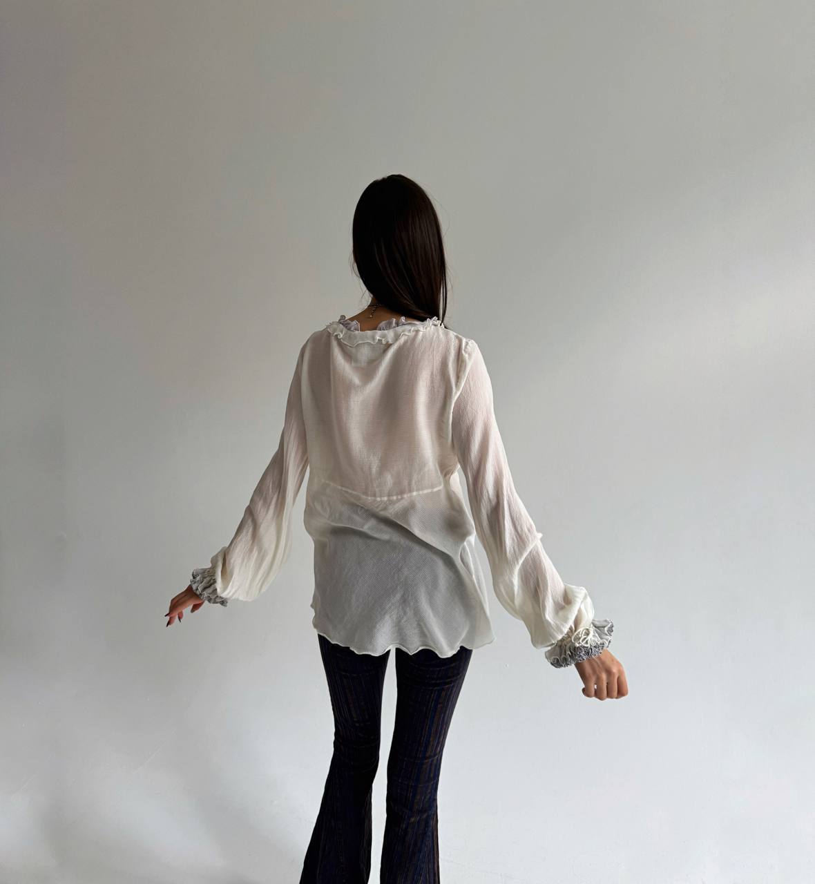 Sportmax pure silk and cotton boho blouse