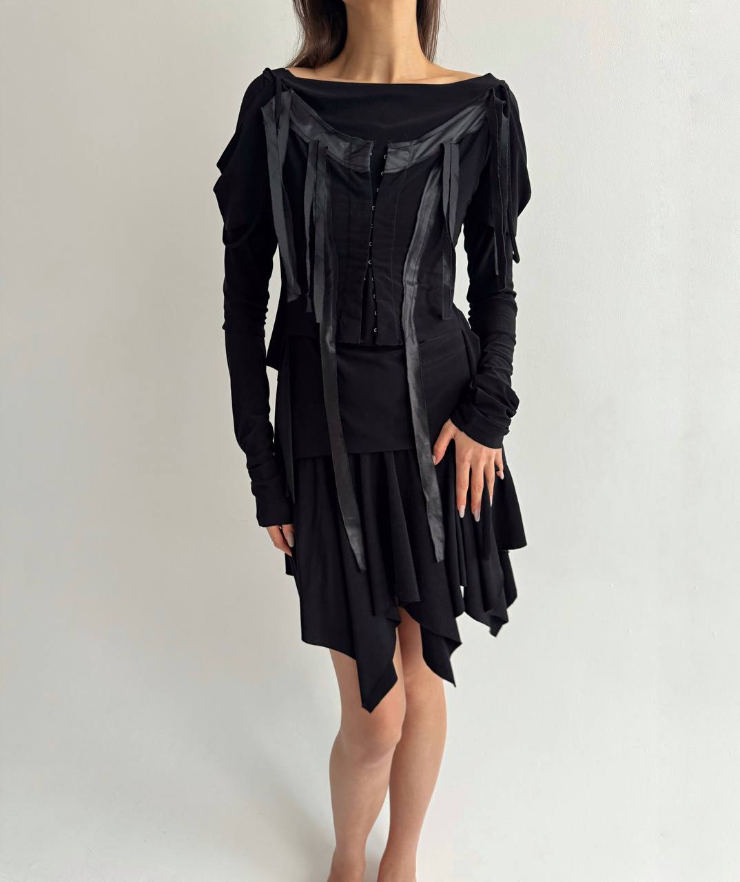 Vintage avant garde deconstructed blouse