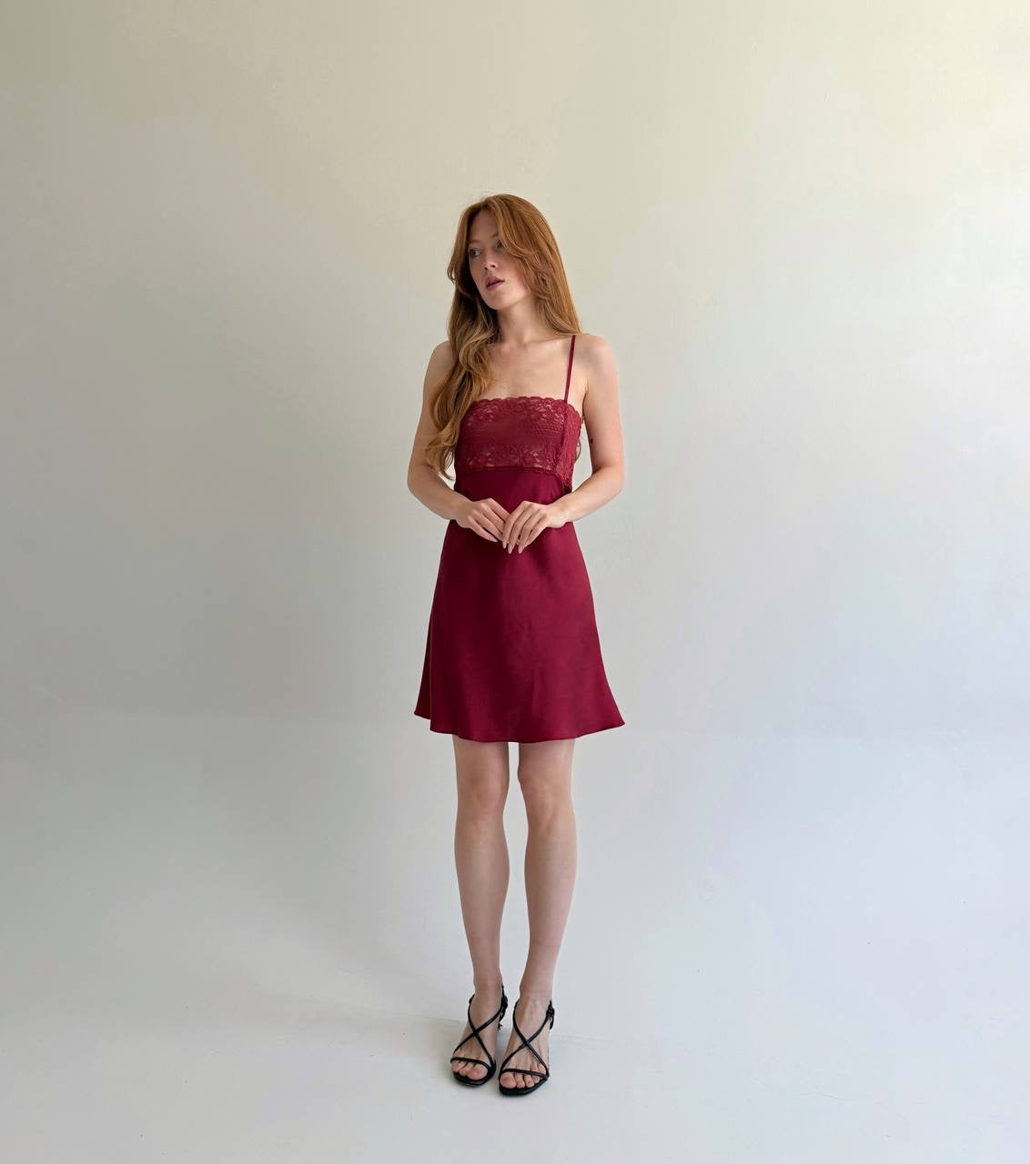Vintage 100% pure silk slip dress