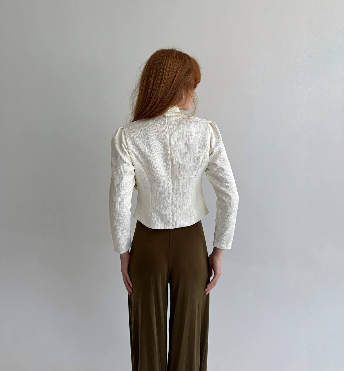 Vintage asymmetrical textured blazer