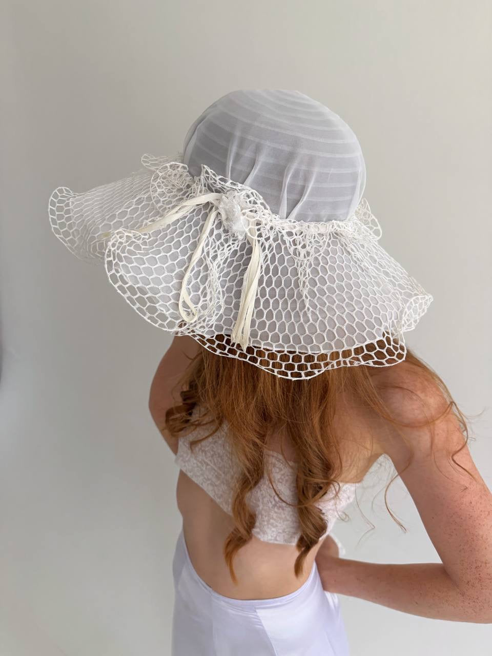 Vintage white summer hat