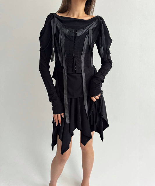 Vintage avant garde deconstructed blouse