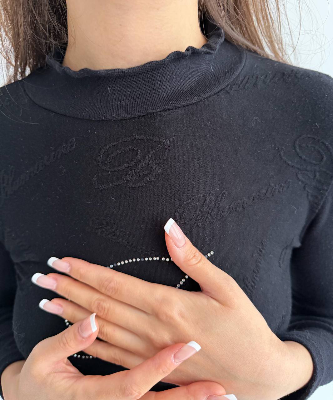 Vintage Blumarine blouse with rhinestone logo