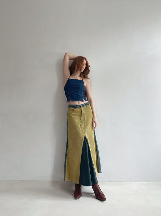 Brand new Y2K denim maxi skirt