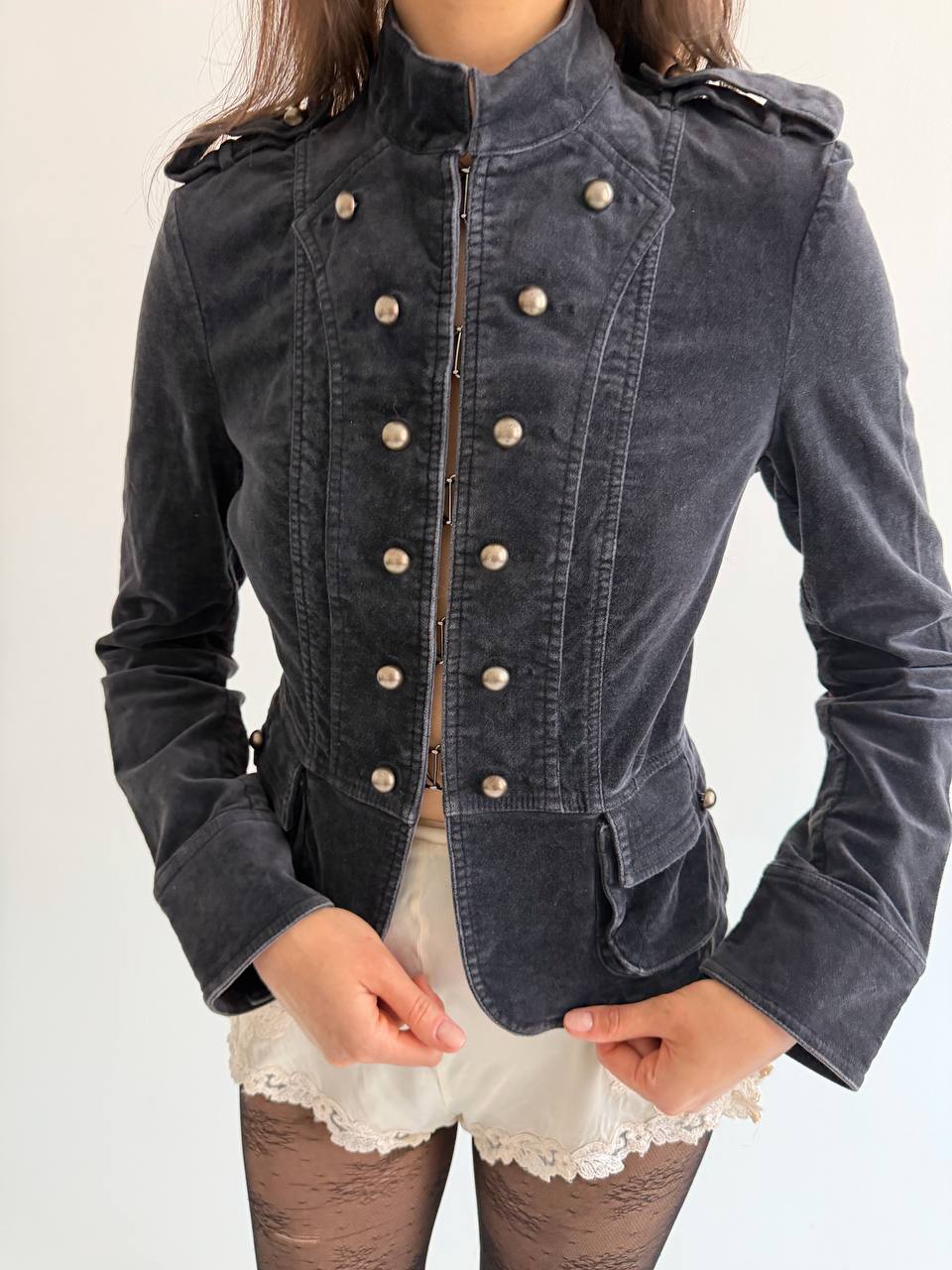 Vintage velvet cotton napoleon jacket