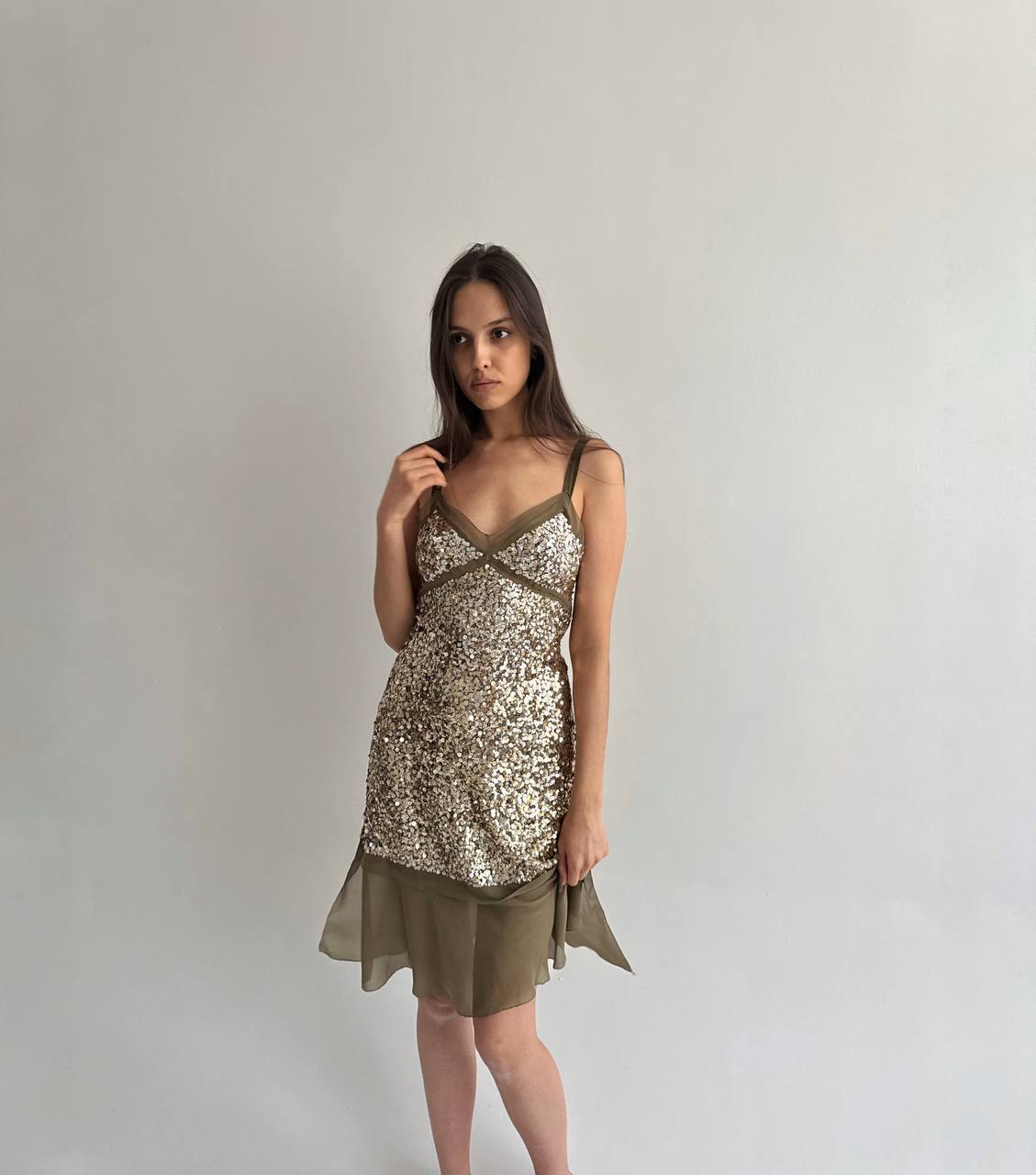 La Perla pure silk dress with sequins