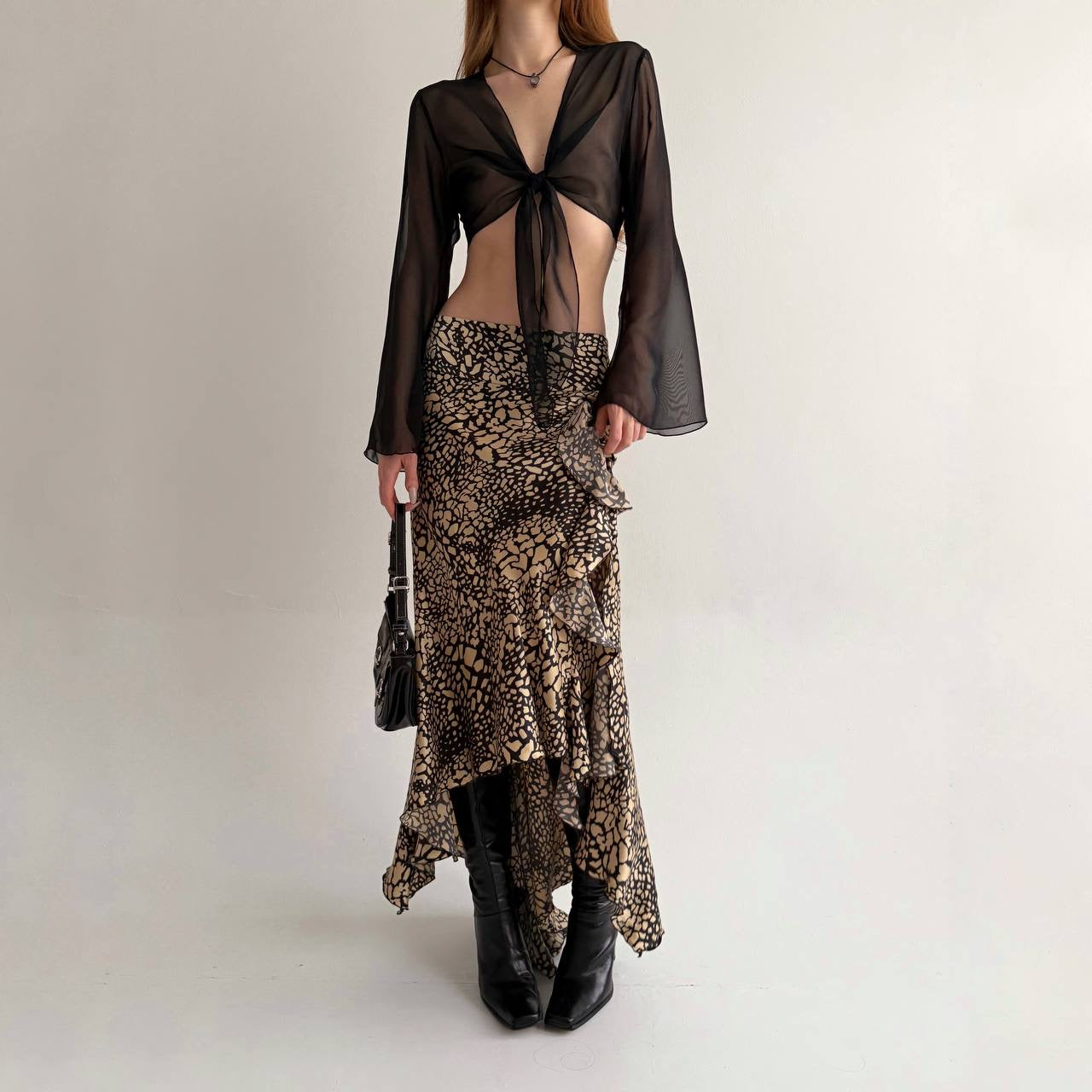 Marciano by Guess 100% pure silk asymmetrical skirt