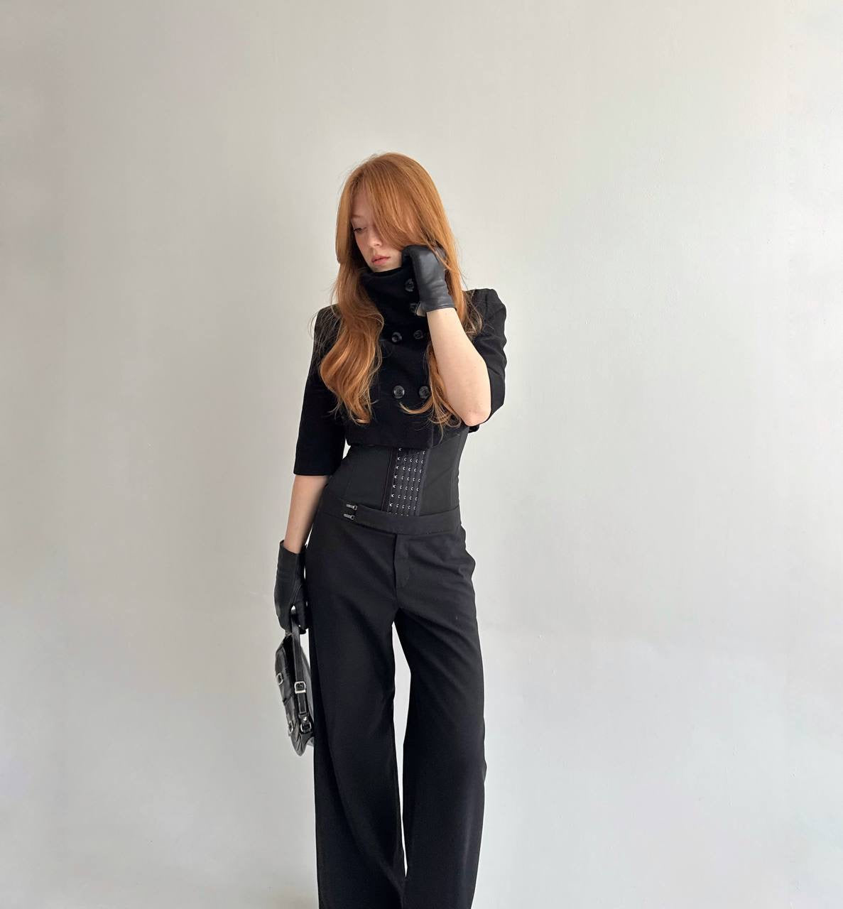 Vintage 50% viscose button up bolero