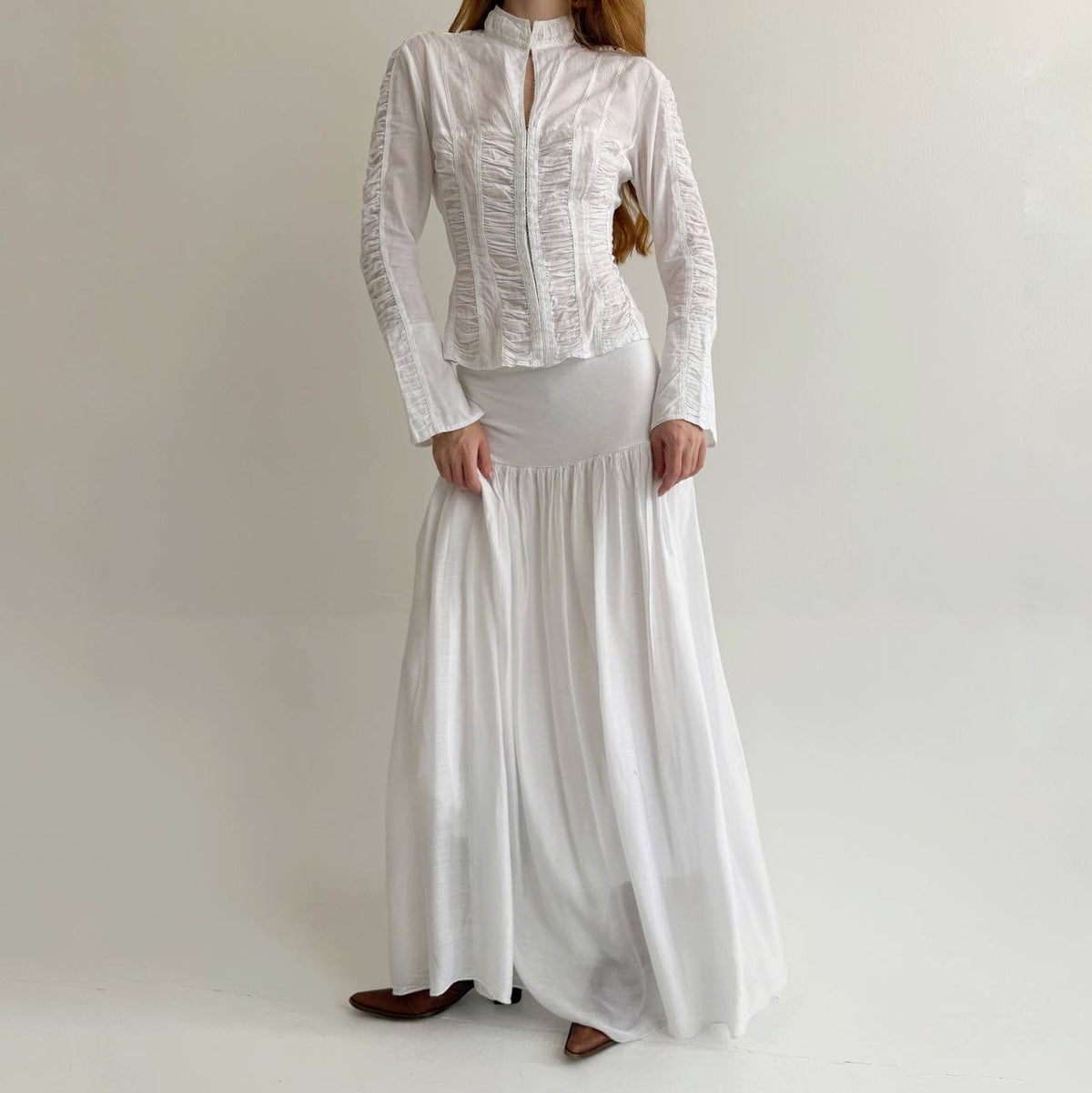 Vintage made in Italy 60% cotton 40% silk skirt