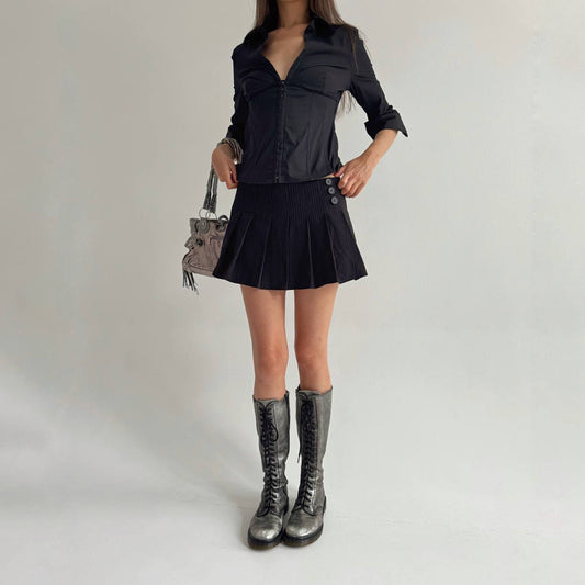 Vintage Y2K viscose mini skirt